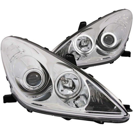 ANZO 2002-2003 Lexus Es300 Projector Headlights w/ Halo Chrome (CCFL) - Crew Original