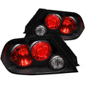 ANZO 2002-2003 Mitsubishi Lancer Taillights Black - Crew Original