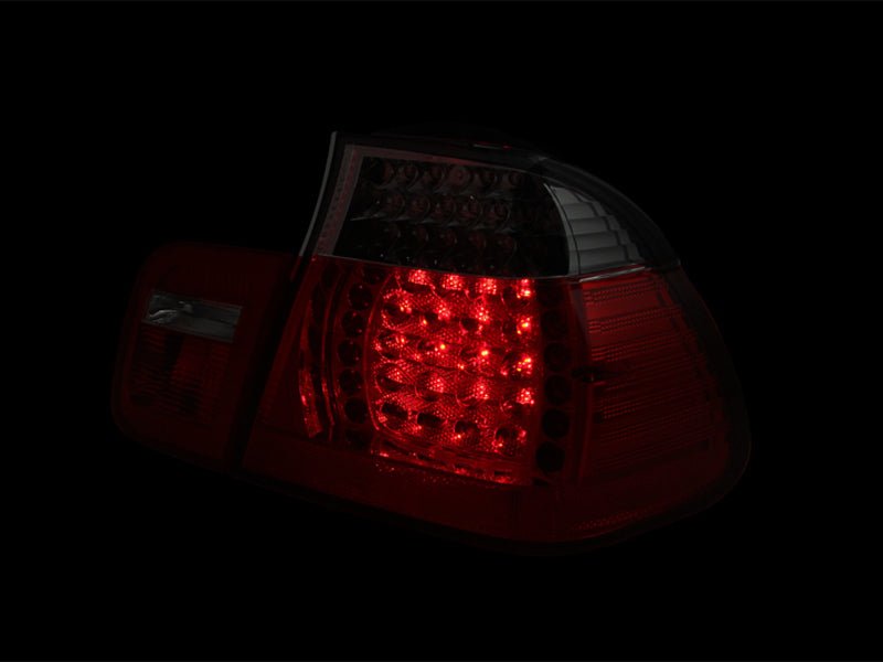 ANZO 2002-2005 BMW 3 Series E46 LED Taillights Red/Smoke - Crew Original