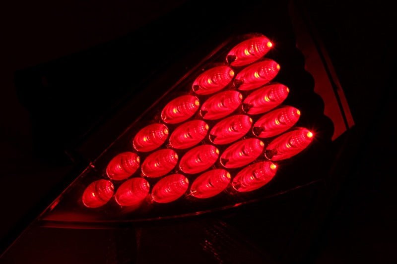 ANZO 2003-2005 Nissan 350Z LED Taillights Red - Crew Original