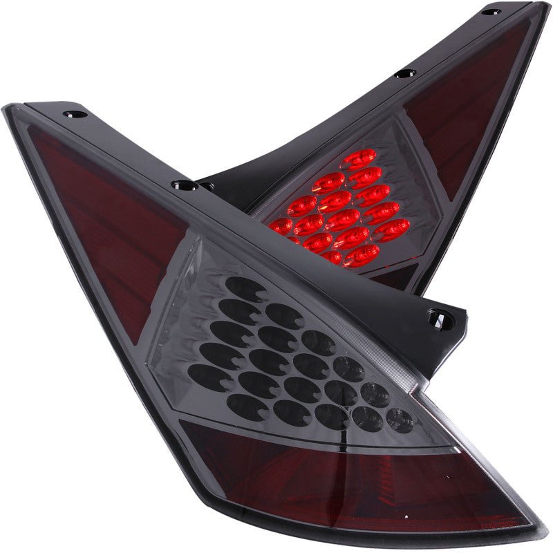 ANZO 2003-2005 Nissan 350Z LED Taillights Smoke - Crew Original