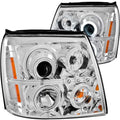 ANZO 2003-2006 Cadillac Escalade Projector Headlights w/ Halo Chrome (CCFL) (HID Compatible) - Crew Original