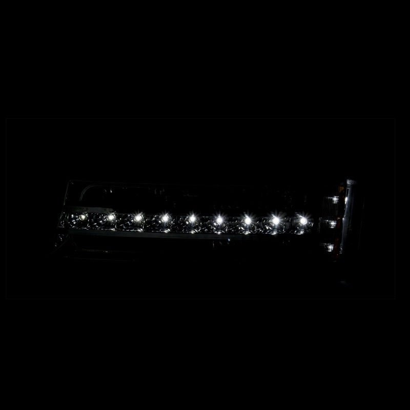 ANZO 2003-2006 Chevrolet Silverado 1500 LED Parking Lights Black w/ Amber Reflector - Crew Original