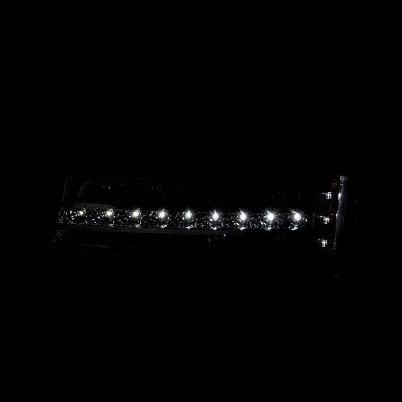 ANZO 2003-2006 Chevrolet Silverado 1500 LED Parking Lights Chrome w/ Amber Reflector - Crew Original