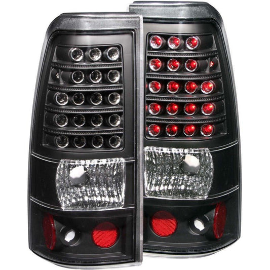 ANZO 2003-2006 Chevrolet Silverado 1500 LED Taillights Black - Crew Original