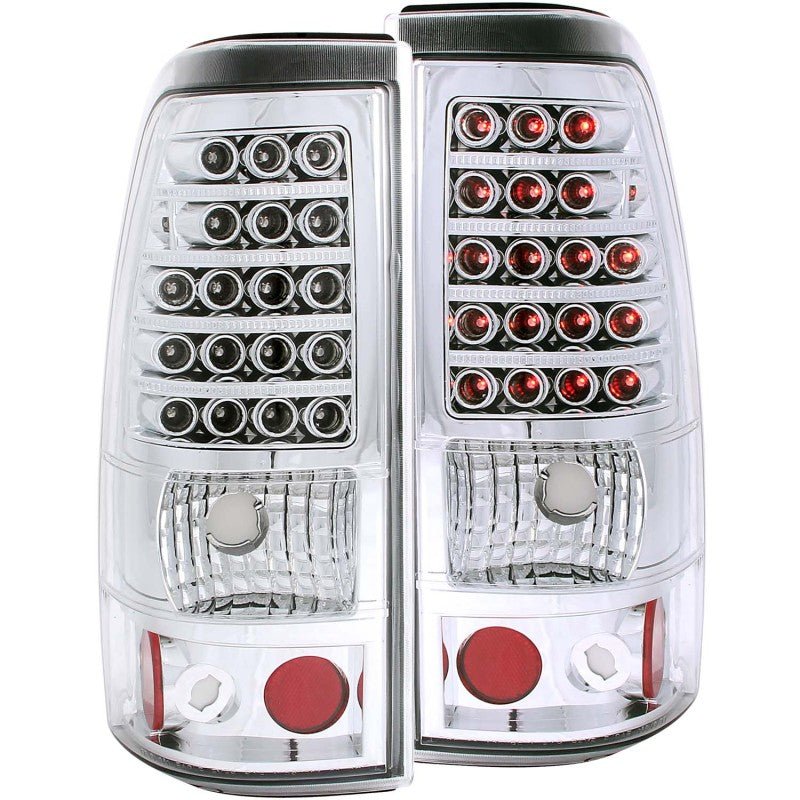 ANZO 2003-2006 Chevrolet Silverado 1500 LED Taillights Chrome - Crew Original