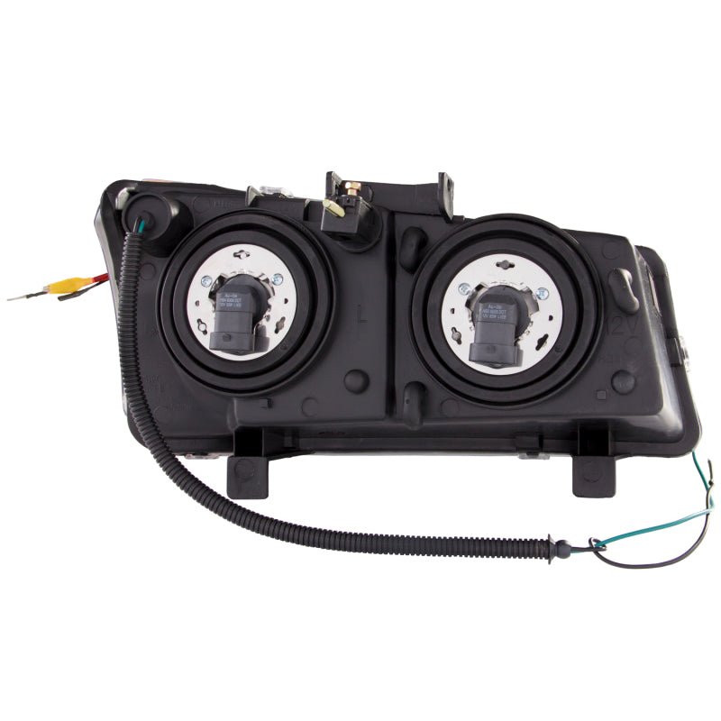 ANZO 2003-2006 Chevrolet Silverado 1500 Projector Headlights w/ U-Bar Black - Crew Original