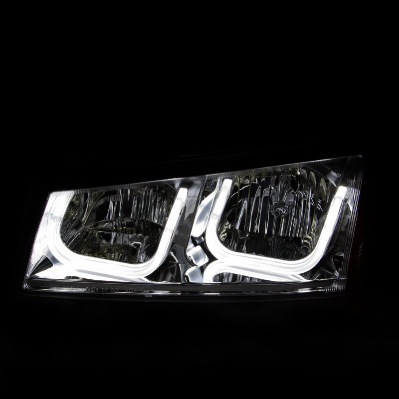 ANZO 2003-2006 Chevrolet Silverado 1500 Projector Headlights w/ U-Bar Chrome - Crew Original