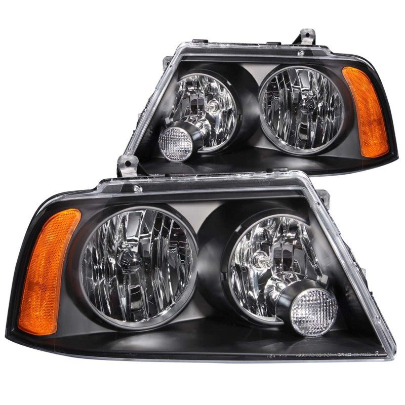 ANZO 2003-2006 Lincoln Navigator Crystal Headlights Black - Crew Original