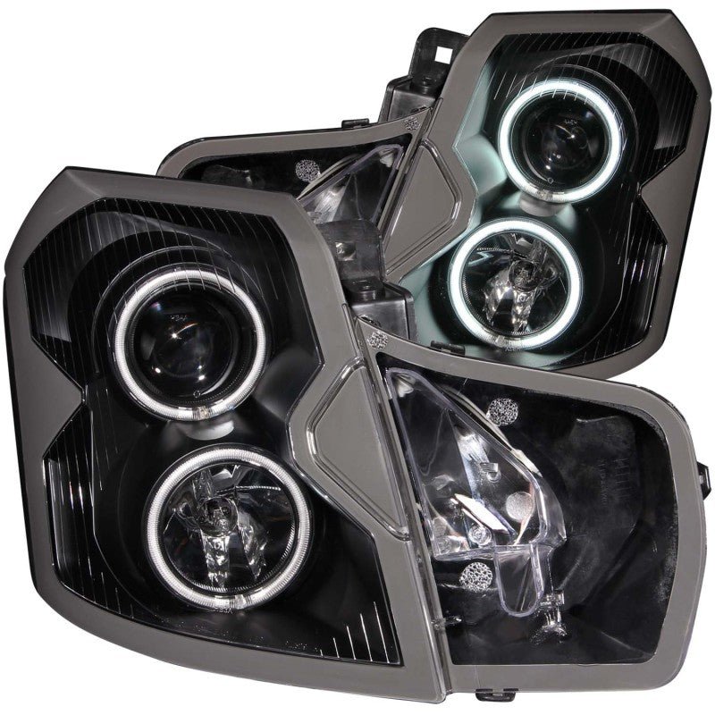 ANZO 2003-2007 Cadillac Cts Projector Headlights w/ Halo Black (CCFL) - Crew Original