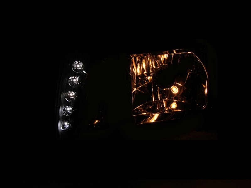 ANZO 2003-2017 Chevy Express Crystal Headlight Black - Crew Original