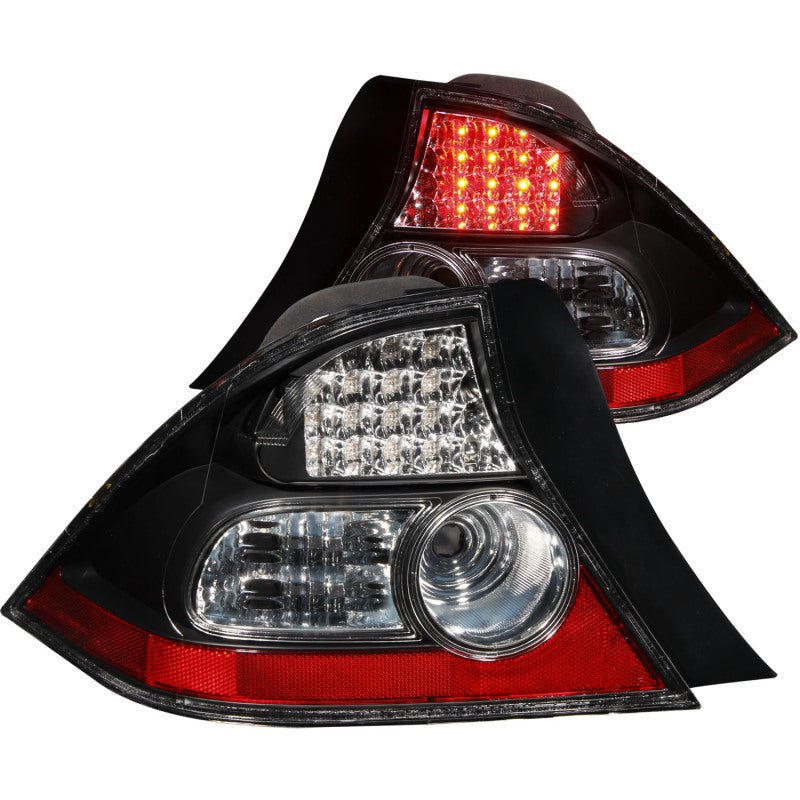 ANZO 2004-2005 Honda Civic LED Taillights Black - Crew Original