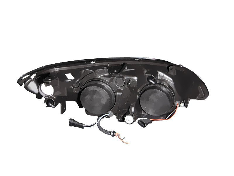 ANZO 2004-2005 Honda Civic Projector Headlights w/ Halo Black - Crew Original