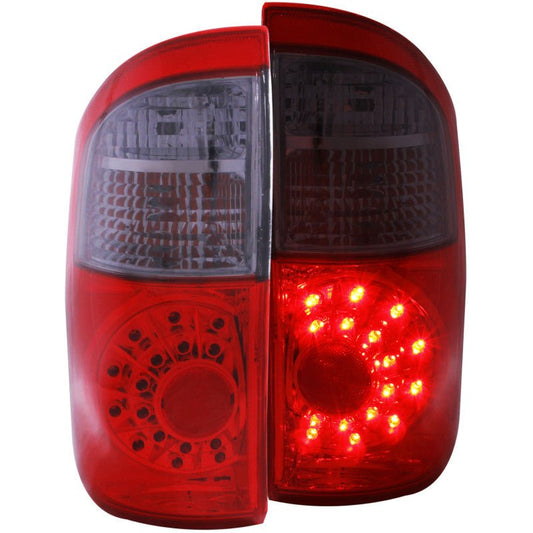 ANZO 2004-2006 Toyota Tundra LED Taillights Red/Smoke - Crew Original