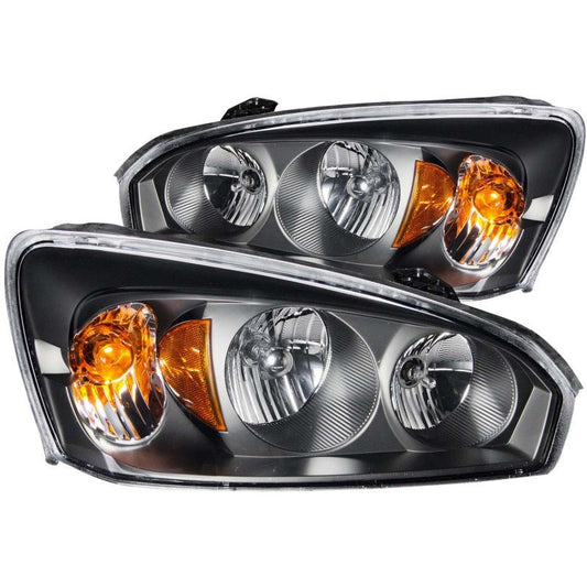 ANZO 2004-2007 Chevrolet Malibu Crystal Headlights Black - Crew Original