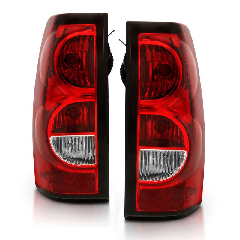 ANZO 2004-2007 Chevy Silverado Taillight Red/Clear Lens w/Black Trim (OE Replacement) - Crew Original