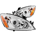ANZO 2004-2007 Mitsubishi Lancer Projector Headlights w/ Halo Chrome (CCFL) - Crew Original