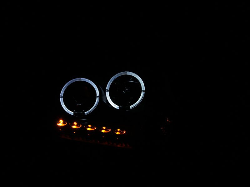 ANZO 2004-2008 Ford F-150 Projector Headlights w/ Halo and LED Black G2 - Crew Original