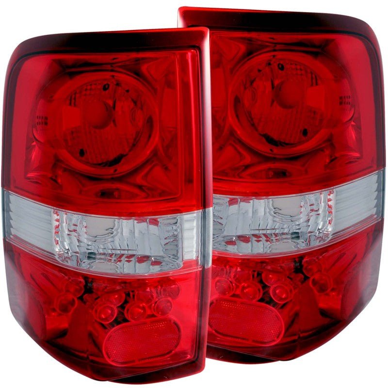 ANZO 2004-2008 Ford F-150 Taillights Red/Clear - LED Style - Crew Original