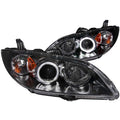 ANZO 2004-2008 Mazda 3 Projector Headlights w/ Halo Black (CCFL) - Crew Original