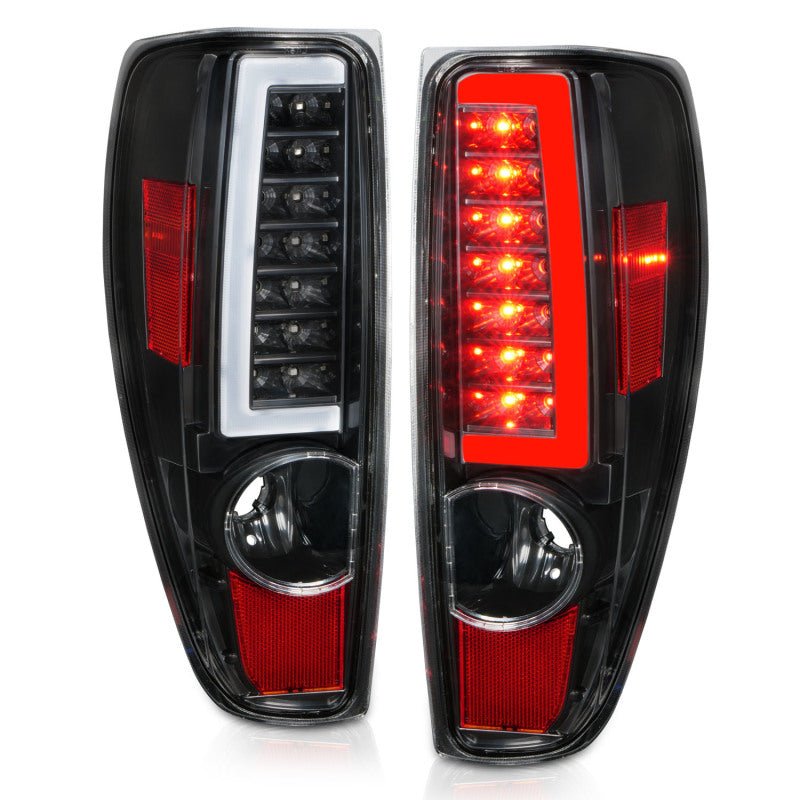 ANZO 2004-2012 Chevrolet Colorado/ GMC Canyon LED Tail Lights w/ Light Bar Black Housing - Crew Original