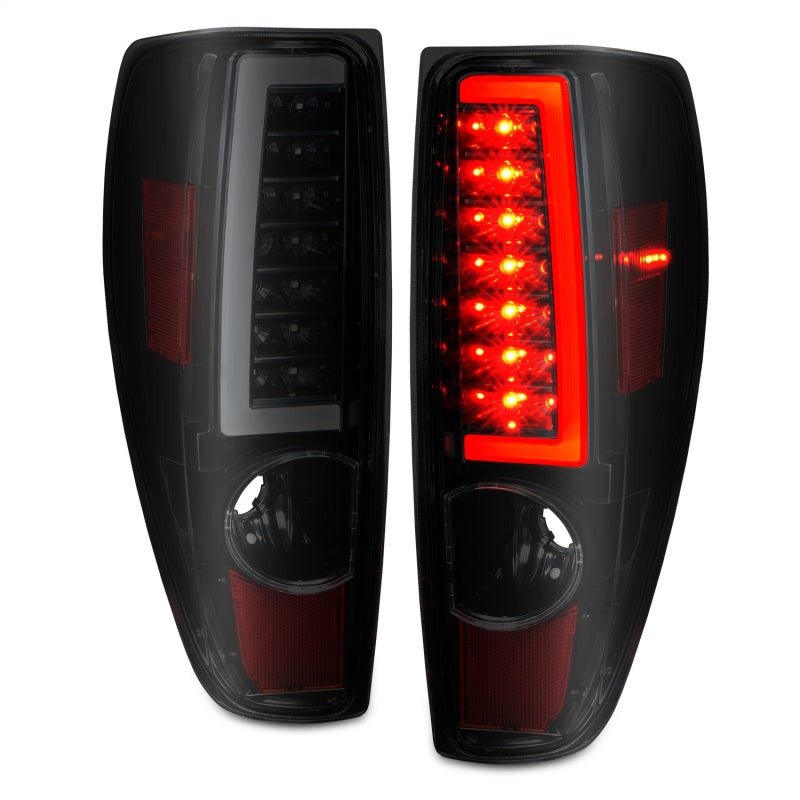 ANZO 2004-2012 Chevrolet Colorado/ GMC Canyon LED Tail Lights w/ Light Bar Black Housing Smoke Lens - Crew Original