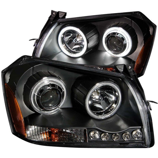 ANZO 2005-2007 Dodge Magnum Projector Headlights Black - Crew Original