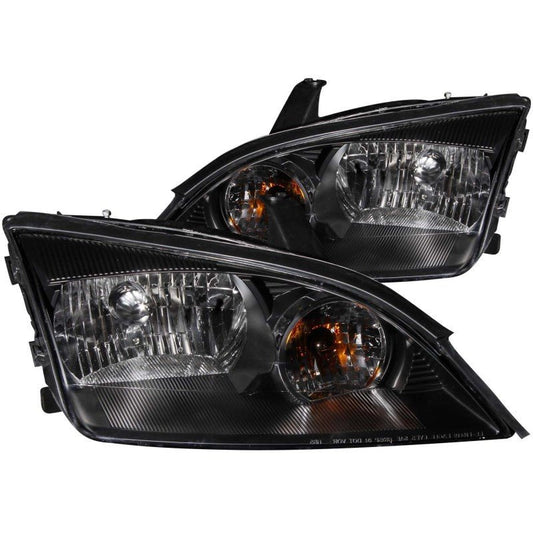 ANZO 2005-2007 Ford Focus Crystal Headlights Black - Crew Original