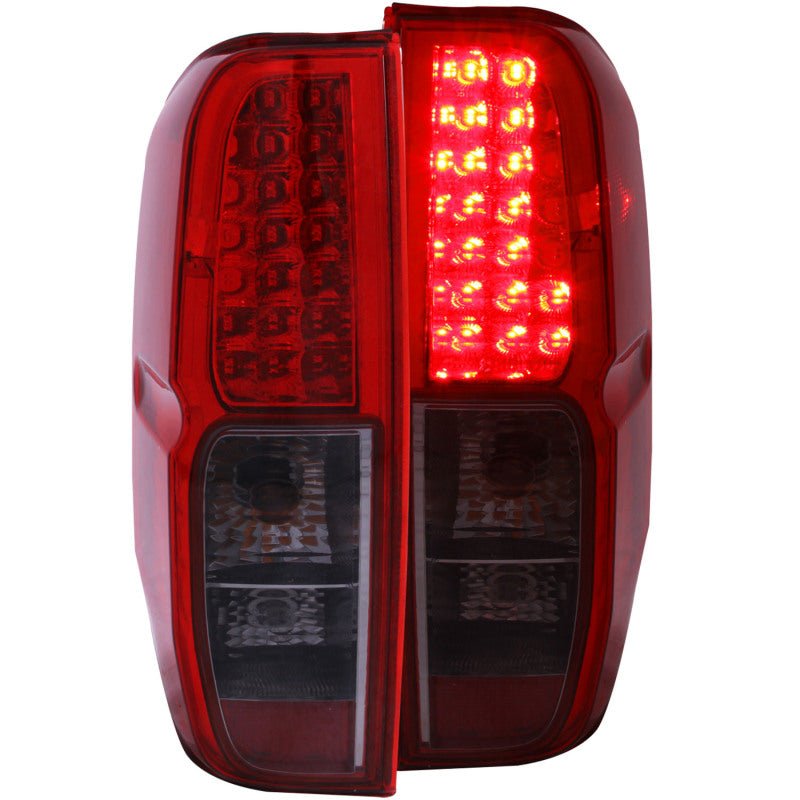 ANZO 2005-2008 Nissan Frontier LED Taillights Red/Smoke - Crew Original