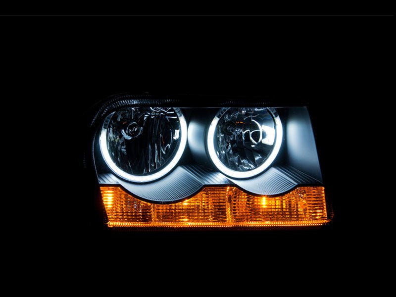 ANZO 2005-2010 Chrysler 300 Crystal Headlights w/ Halo Black (CCFL) - Crew Original