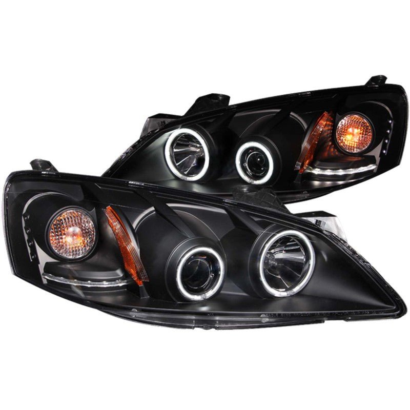 ANZO 2005-2010 Pontiac G6 Projector Headlights w/ Halo Black (CCFL) - Crew Original