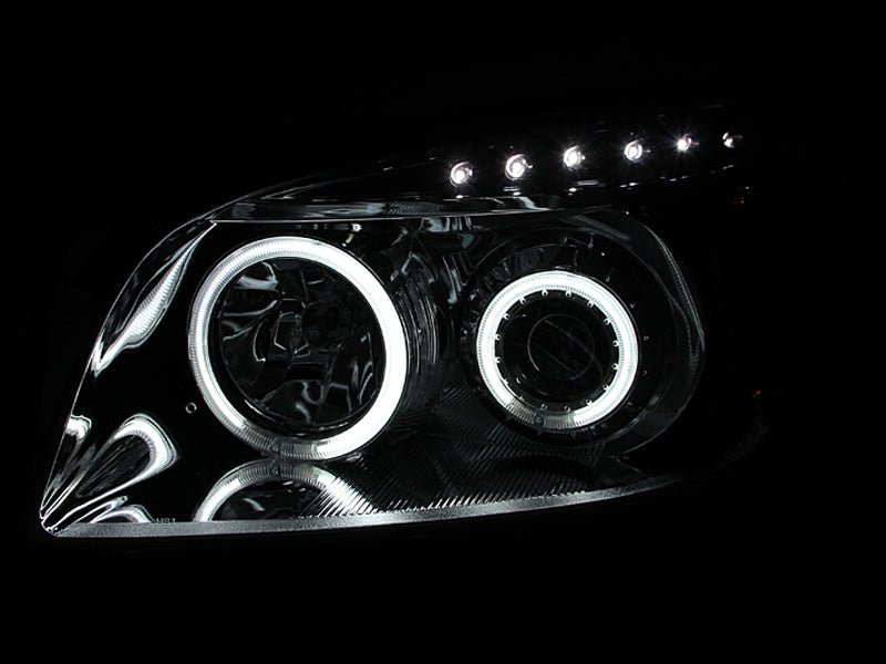 ANZO 2006-2008 Toyota Rav4 Projector Headlights w/ Halo Chrome (CCFL) - Crew Original