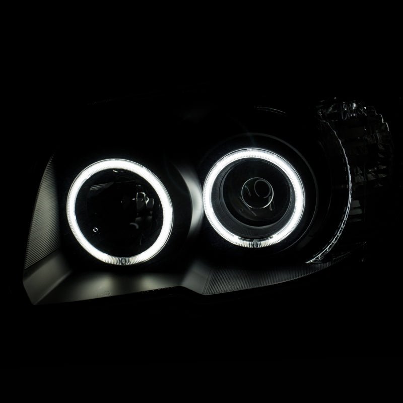 ANZO 2006-2009 Toyota 4Runner Projector Headlights w/ Halo Black - Crew Original