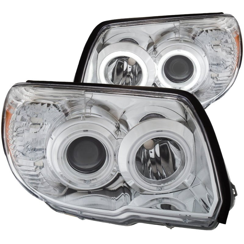 ANZO 2006-2009 Toyota 4Runner Projector Headlights w/ Halo Chrome - Crew Original