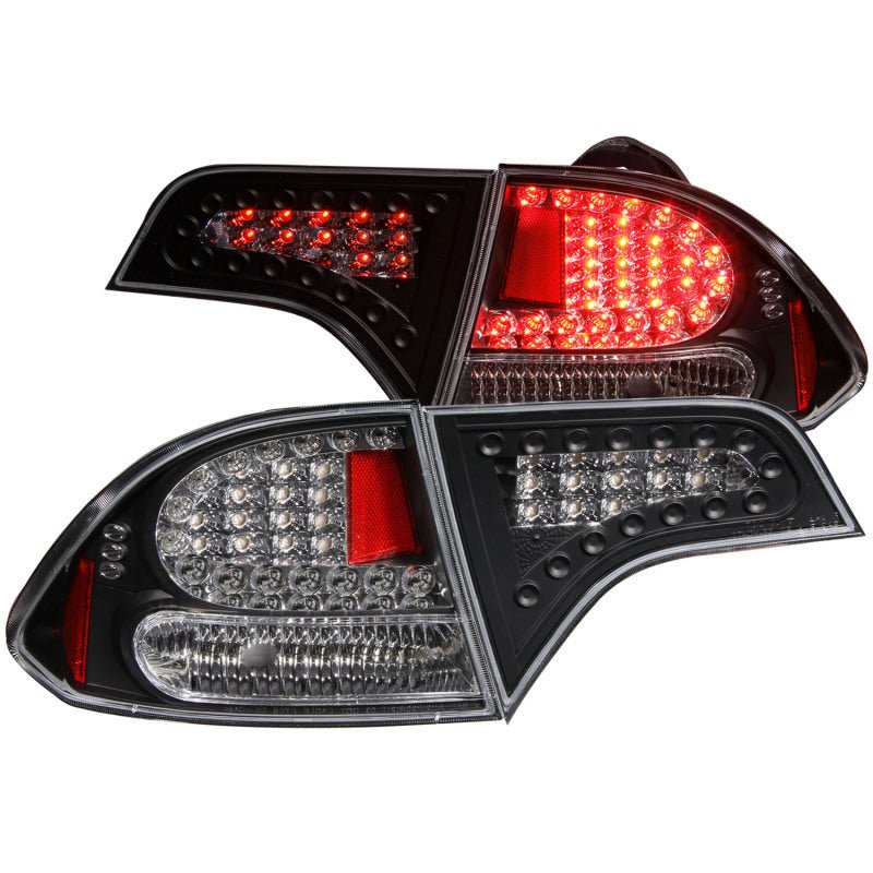 ANZO 2006-2011 Honda Civic LED Taillights Black - Crew Original