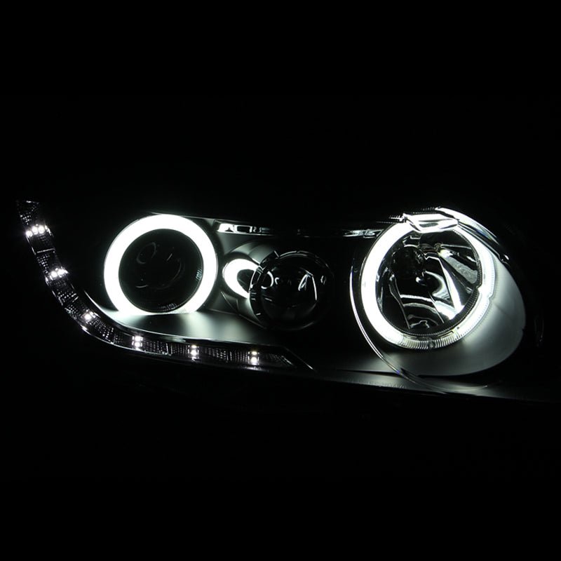 ANZO 2006-2011 Honda Civic Projector Headlights w/ Halo Black (CCFL) - Crew Original