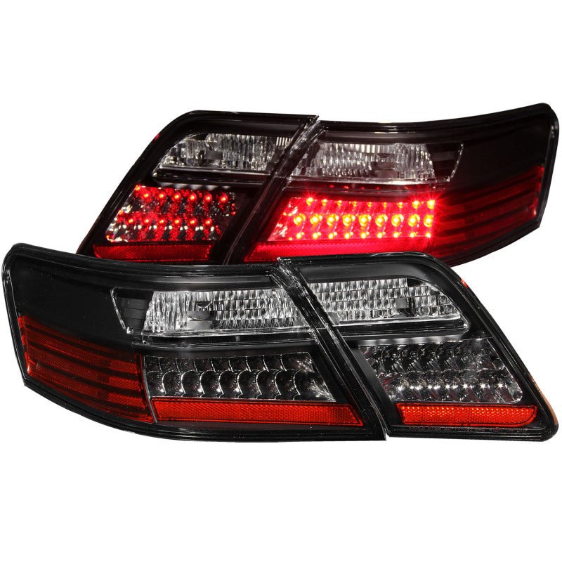 ANZO 2007-2009 Toyota Camry LED Taillights Black - Crew Original