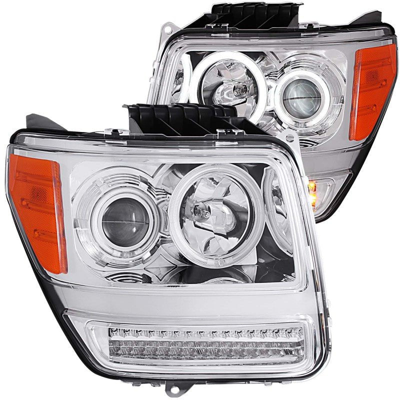 ANZO 2007-2012 Dodge Nitro Projector Headlights w/ Halo Chrome (CCFL) G2 - Crew Original