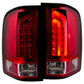 ANZO 2007-2013 Chevrolet Silverado 1500 LED Taillights Red/Clear G2 - Crew Original