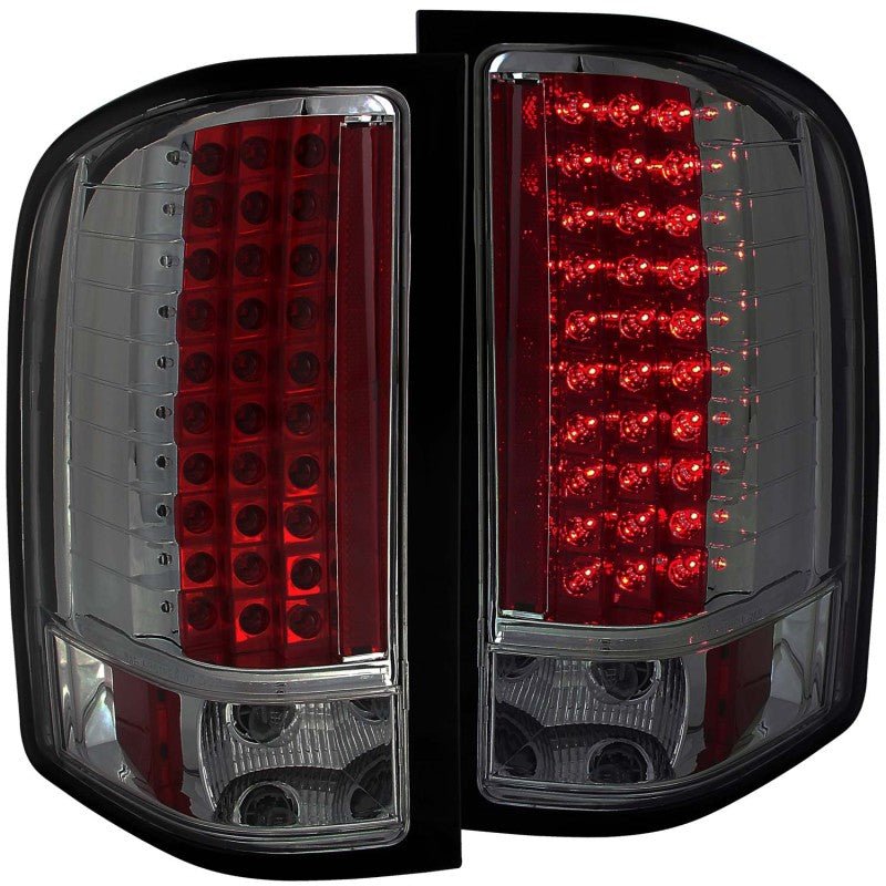 ANZO 2007-2013 Chevrolet Silverado 1500 LED Taillights Smoke - Crew Original