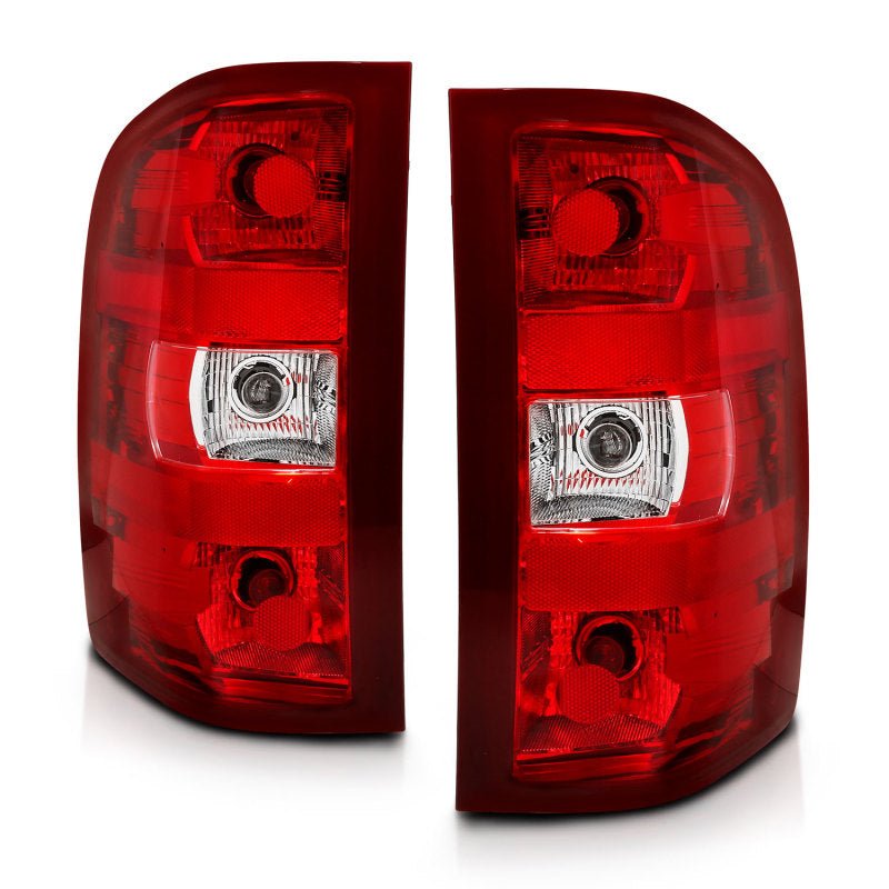 ANZO 2007-2013 Chevy Silverado Taillight Red/Clear Lens (OE Replacement) - Crew Original