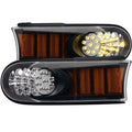 ANZO 2007-2013 Toyota Fj Cruiser LED Parking Lights Black w/ Amber Reflector - Crew Original