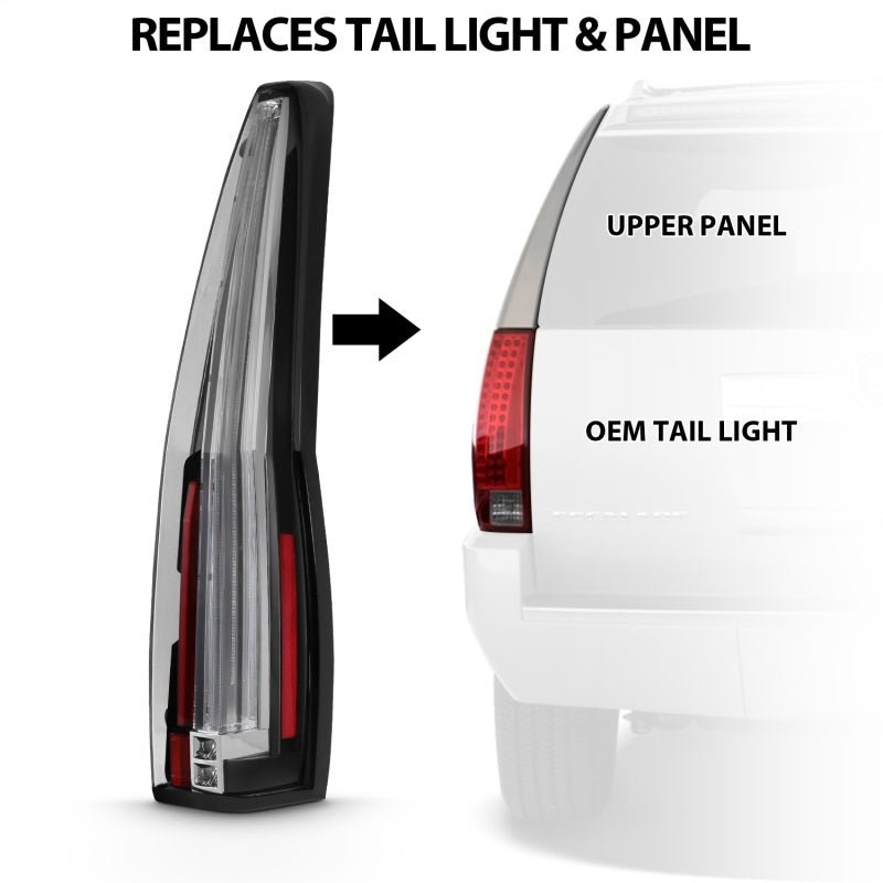 ANZO 2007-2014 Cadillac Escalade Led Taillights Red/Clear - Crew Original