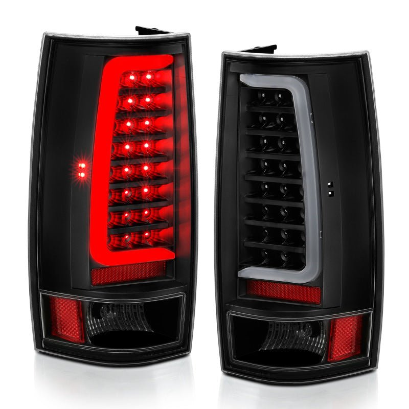 ANZO 2007-2014 Chevy Tahoe LED Taillight Plank Style Black w/Clear Lens - Crew Original