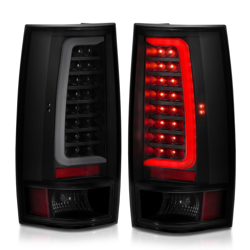 ANZO 2007-2014 Chevy Tahoe LED Taillight Plank Style Black w/Smoke Lens - Crew Original