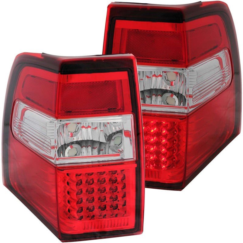 ANZO 2007-2014 Ford Expedition LED Taillights Red/Clear - Crew Original