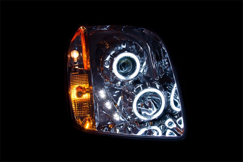 ANZO 2007-2014 Gmc Yukon Projector Headlights w/ Halo Chrome (CCFL) - Crew Original