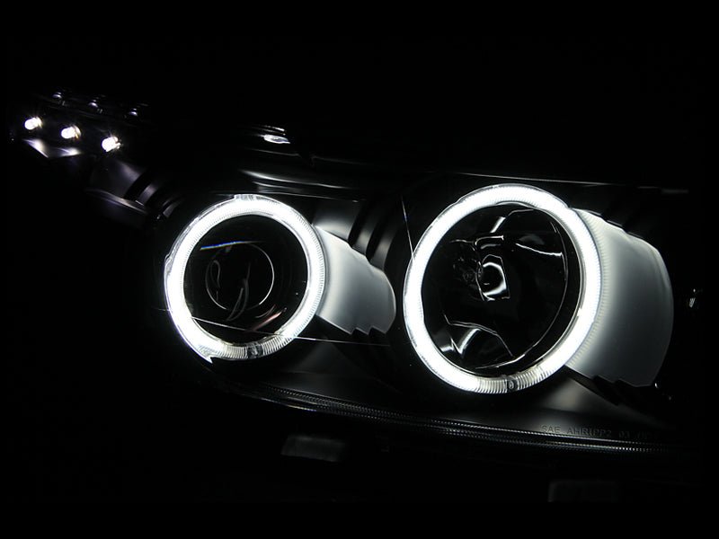 ANZO 2008-2010 Scion Xb Projector Headlights w/ Halo Black - Crew Original