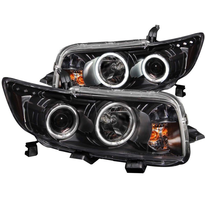 ANZO 2008-2010 Scion Xb Projector Headlights w/ Halo Black - Crew Original