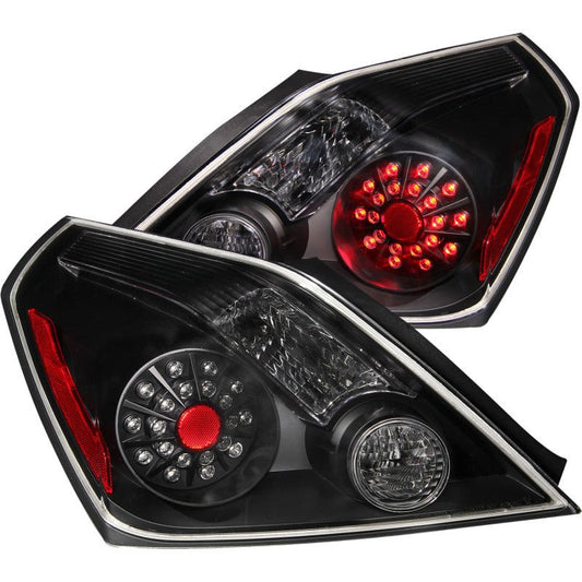 ANZO 2008-2013 Nissan Altima (2 Door ONLY) LED Taillights Black - Crew Original